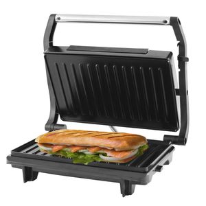 Sandwich-maker Grill Panini STARCREST GR-2314, 750 W, Placi nonaderente, Suprafata de gatire 23 x 14,5 cm, Negru