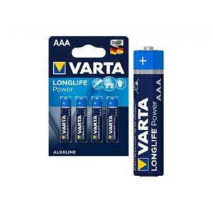 Set 4 baterii AAA, Alkaline, 1.5 V, Varta
